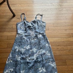 Maxi dress with spaghetti straps.